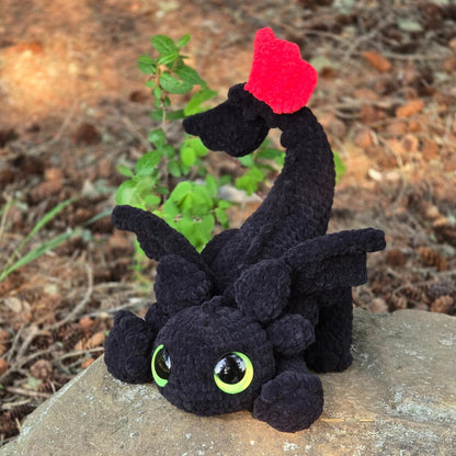 SnuggleBeansCrochet Playful Night Dragon Crochet Pattern Advanced Intermediate PDF