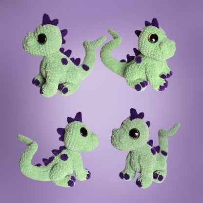 SnuggleBeansCrochet Zazzie the Baby Dragon Crochet Pattern Customizable Amigurumi PDF