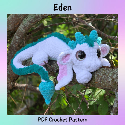 SnuggleBeansCrochet Eden the Cuddle Dragon Crochet Pattern PDF