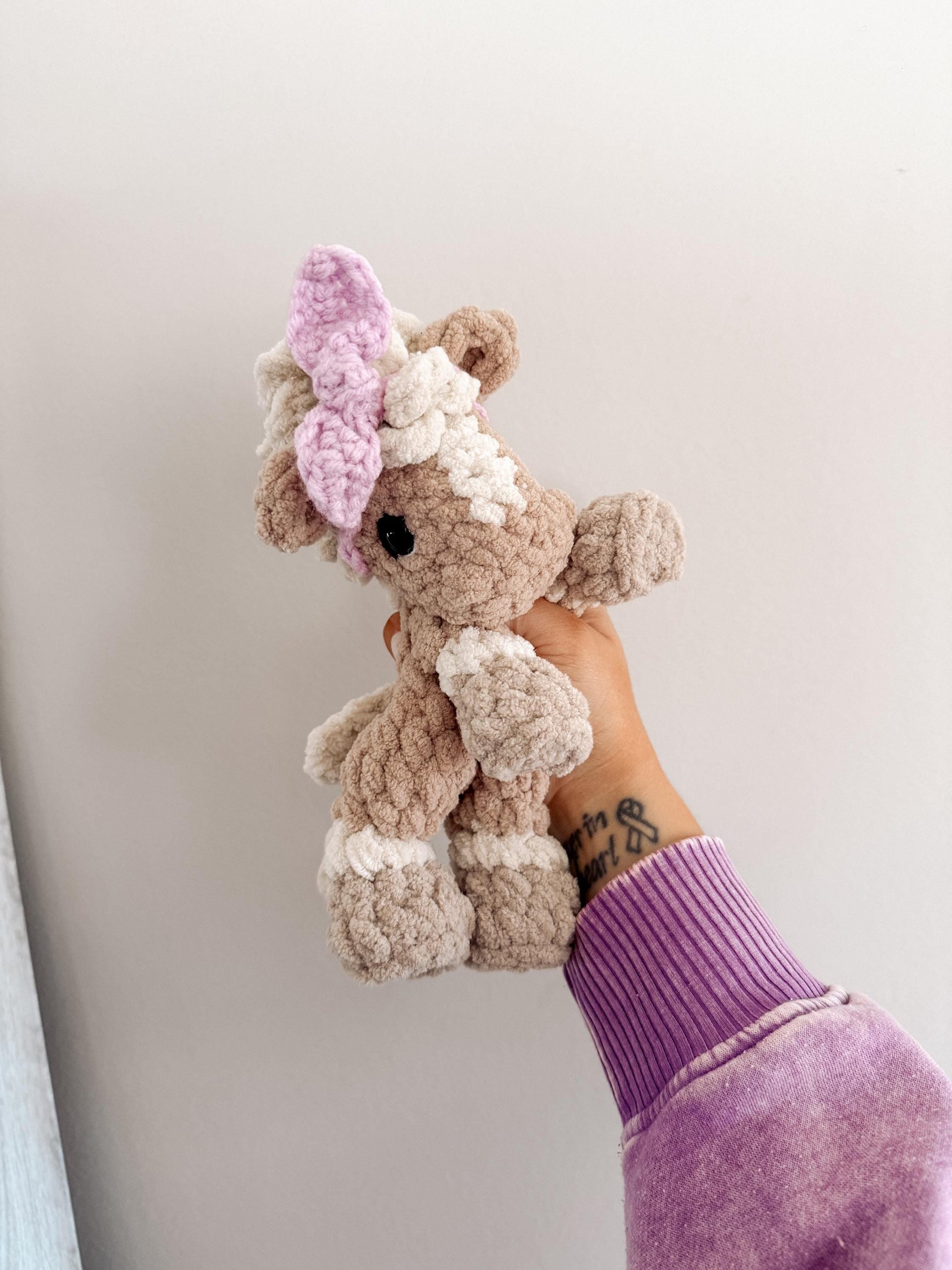 BkayCrochetCo ITTY Paylin the Pony Snuggler and Stuffie Amigurumi Crochet Pattern PDF