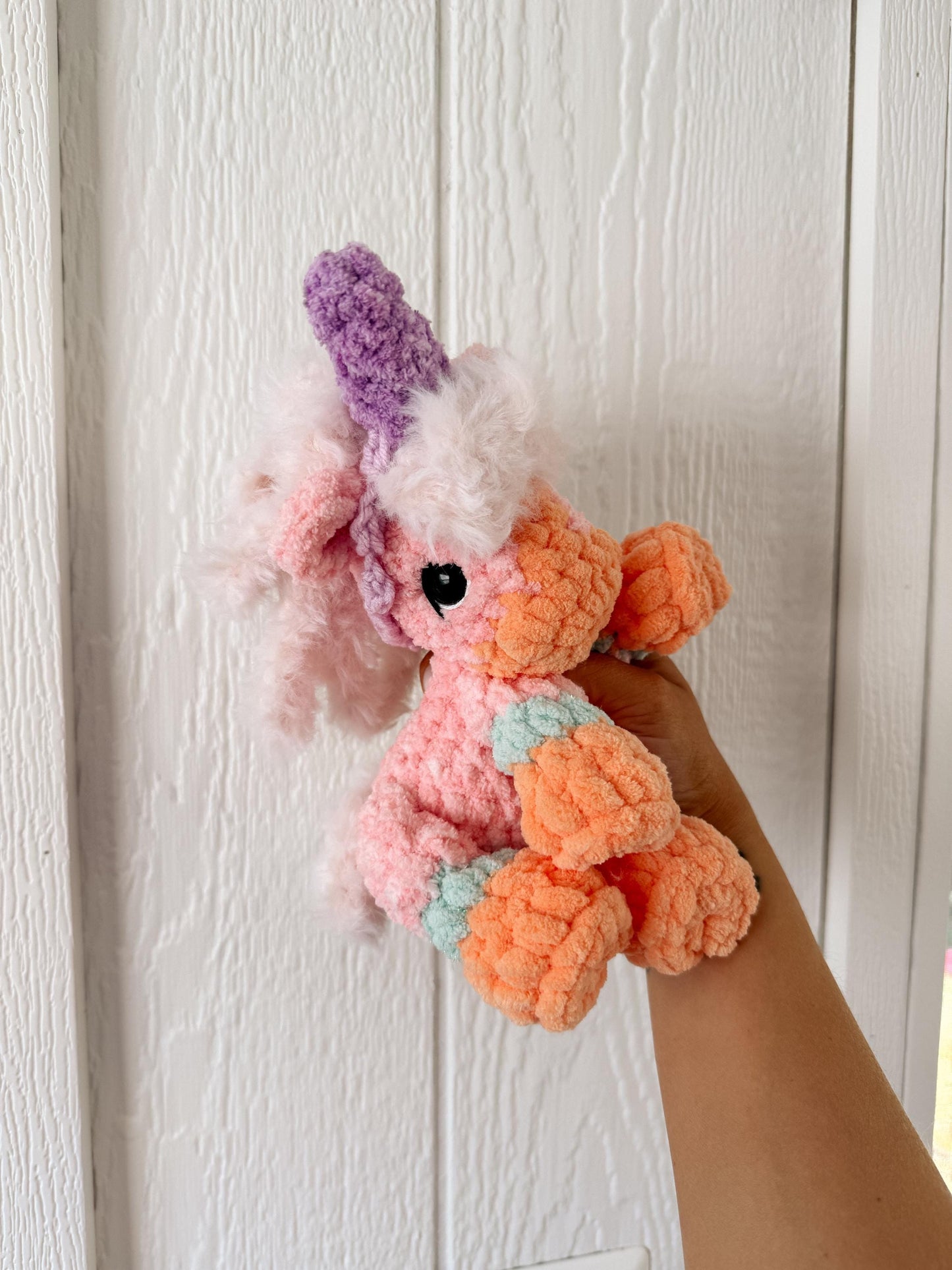 BkayCrochetCo ITTY Paylin the Pony Snuggler and Stuffie Amigurumi Crochet Pattern PDF