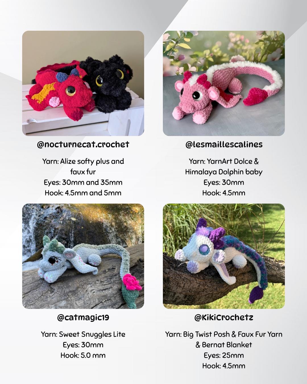 SnuggleBeansCrochet Eden the Cuddle Dragon Crochet Pattern PDF