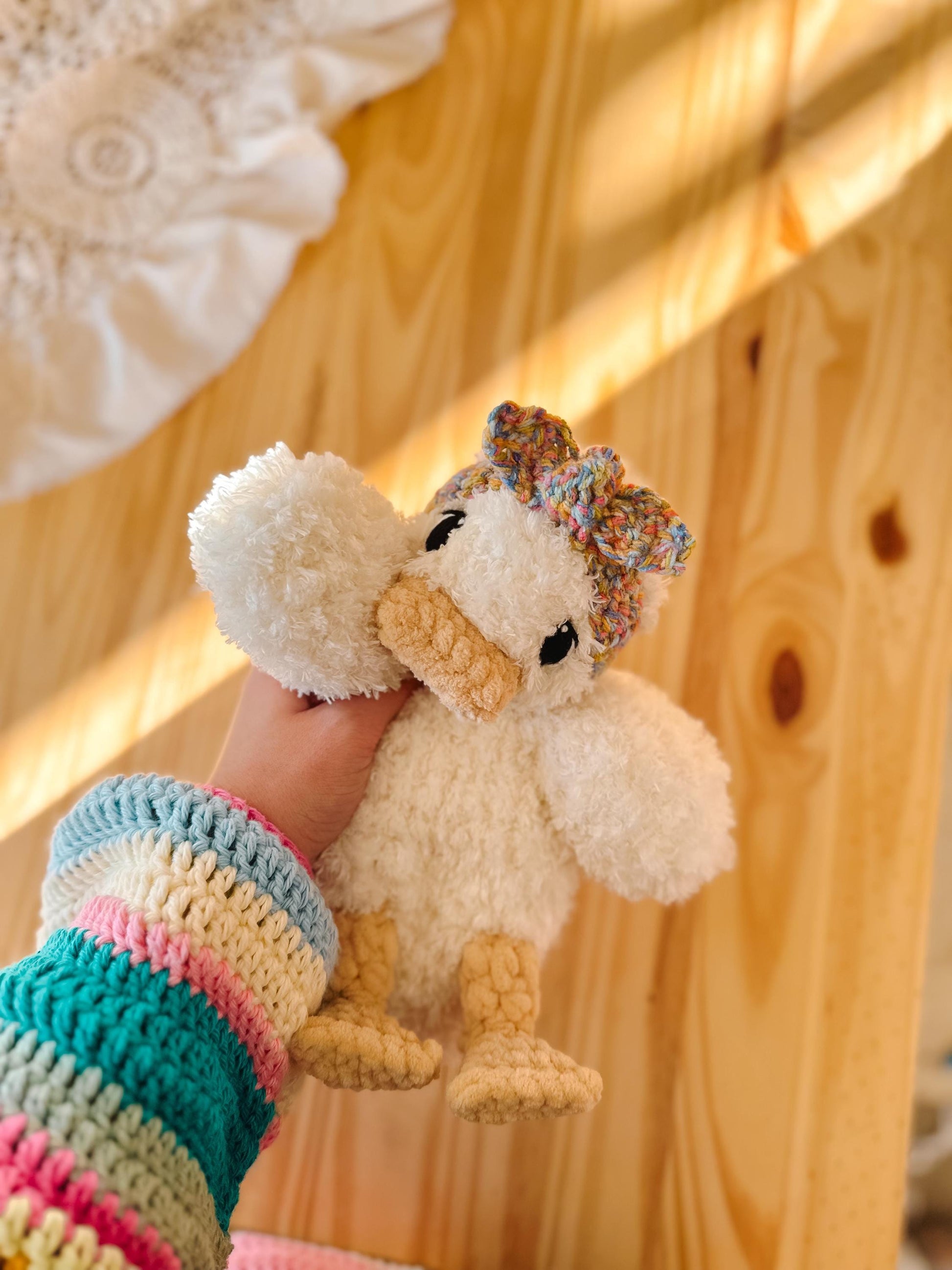 Della Duck Lovey Crochet Pattern: Low Sew Amigurumi (PDF Pattern)