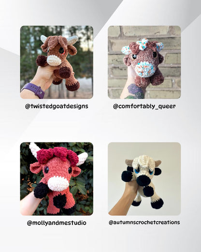 SnuggleBeansCrochet Hewie the Highland Cow Crochet Pattern Intermediate PDF