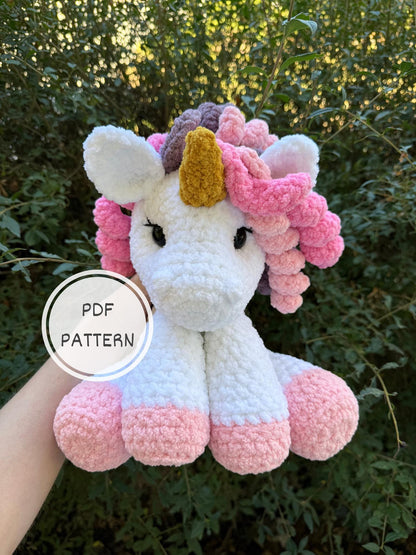 KnotsandSnugglesCo Opal the Unicorn Crochet Pattern PDF