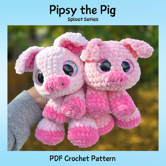 SnuggleBeansCrochet Pipsy the Pig Crochet Pattern Intermediate PDF