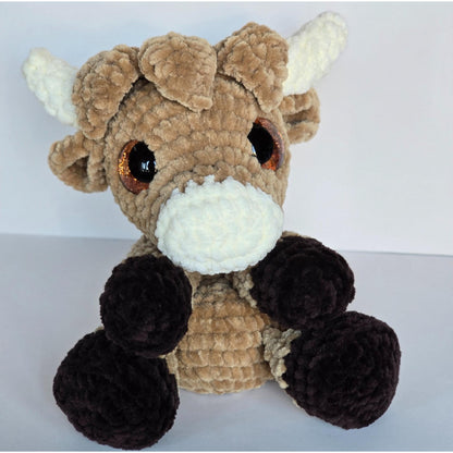 SnuggleBeansCrochet Hewie the Highland Cow Crochet Pattern Intermediate PDF