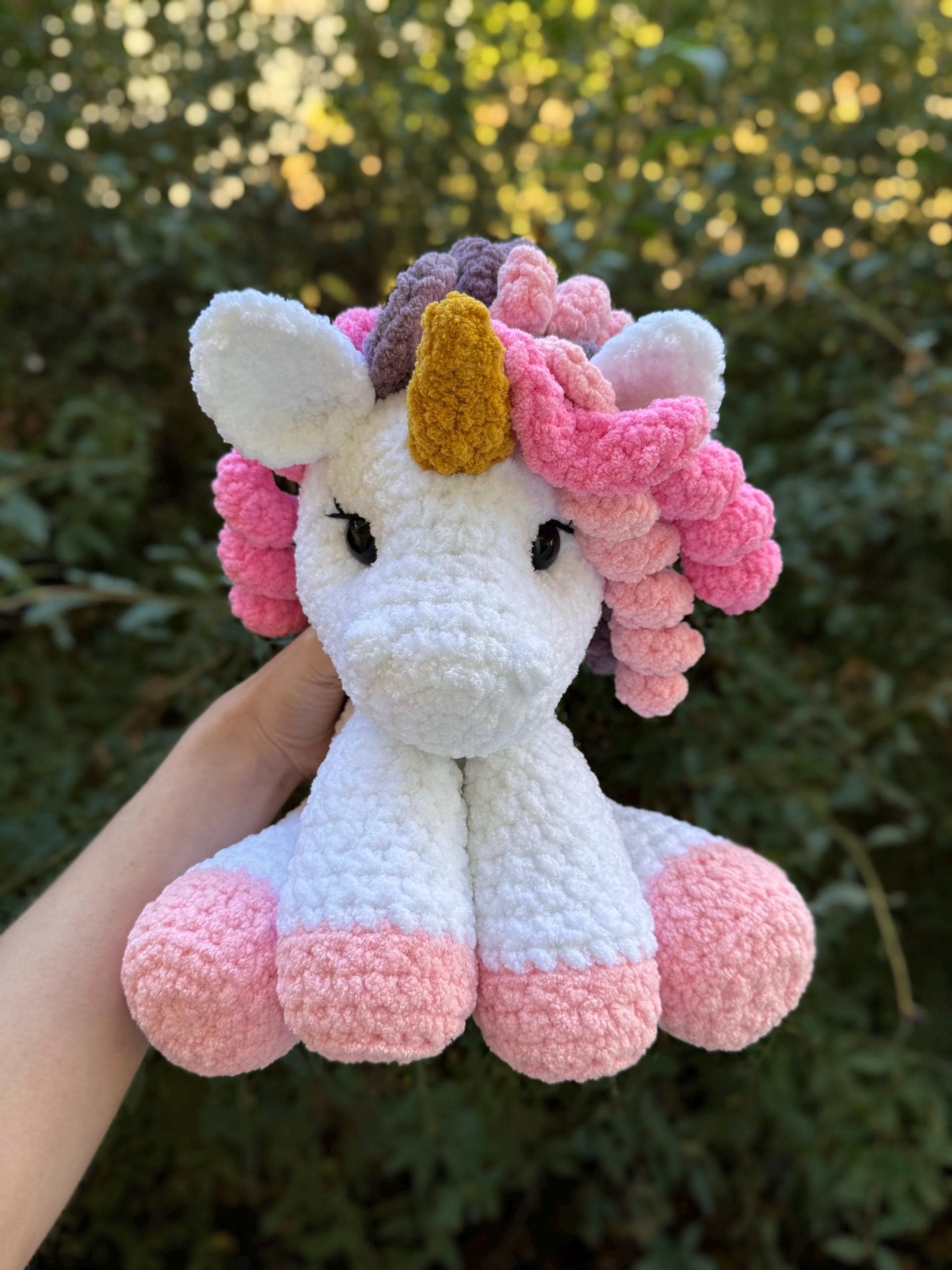 KnotsandSnugglesCo Opal the Unicorn Crochet Pattern PDF
