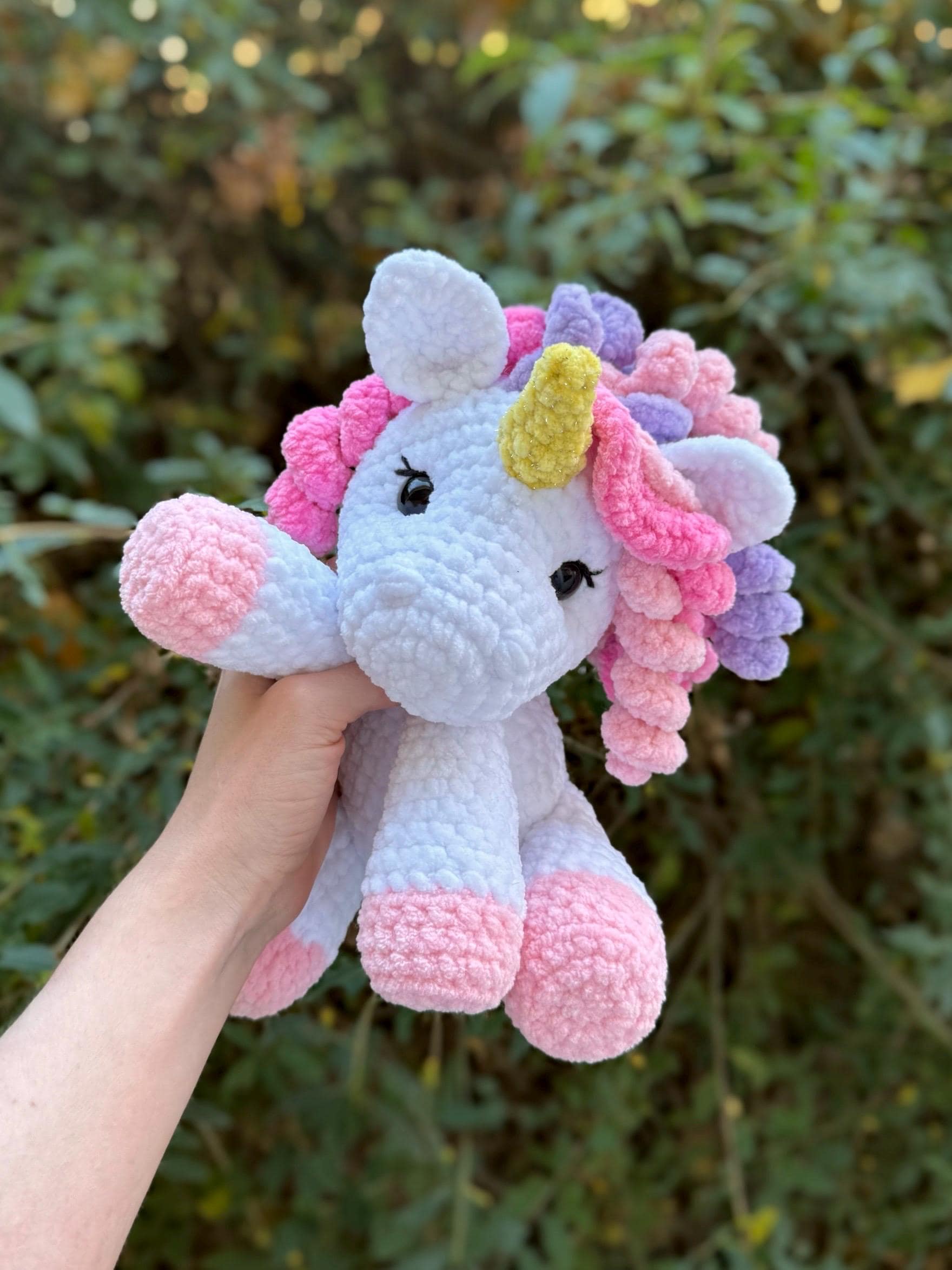 KnotsandSnugglesCo Opal the Unicorn Crochet Pattern PDF