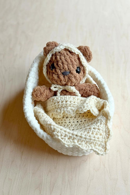 Oak and Marlow Baby Finn Bear Crochet Pattern