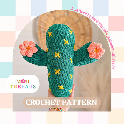Cactus Pillow Crochet Pattern (PDF Pattern)