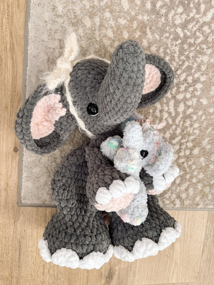 BkayCrochetCo JUMBO May the Elephant No Sew Crochet Amigurumi Pattern PDF