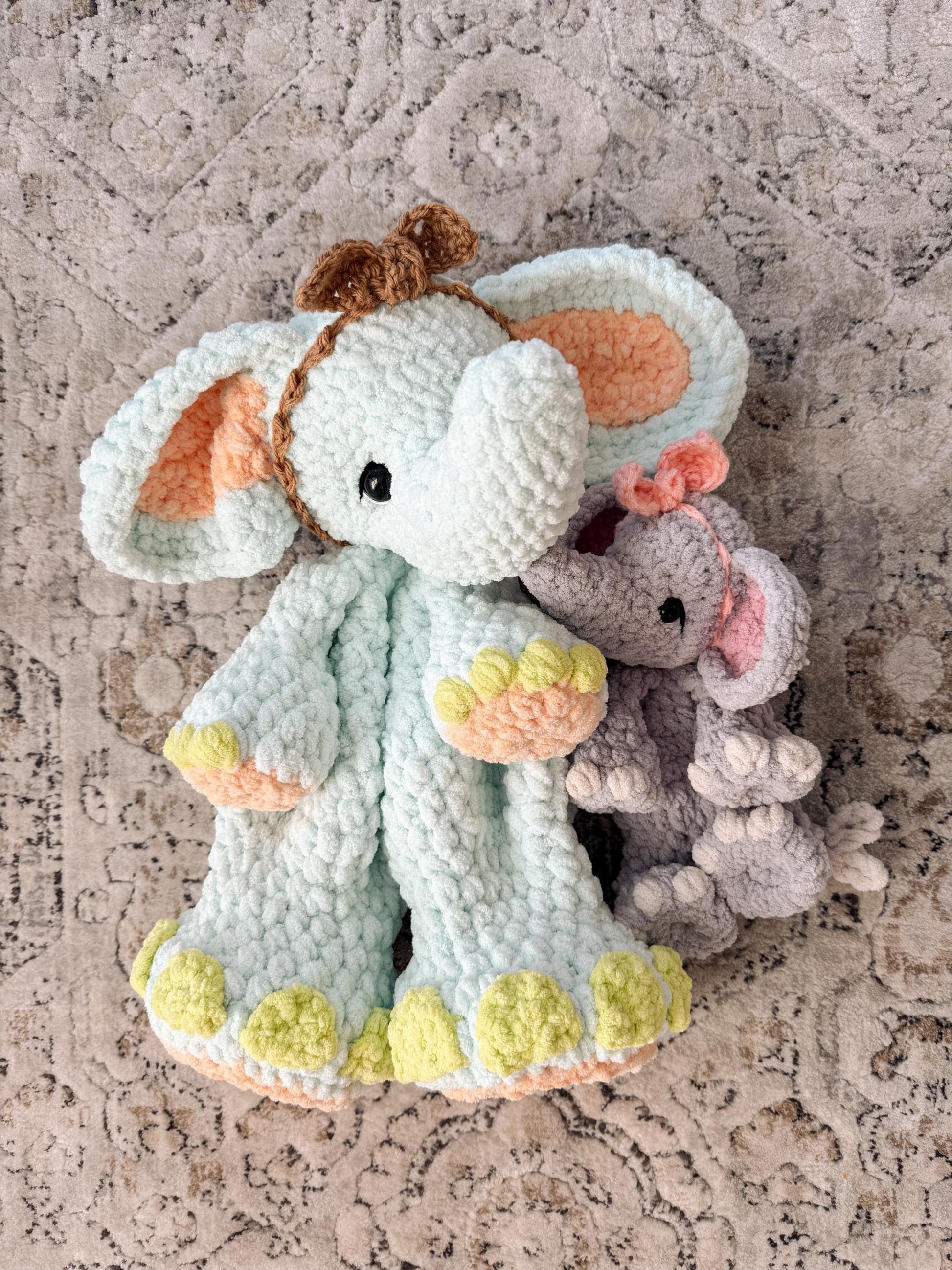 BkayCrochetCo JUMBO May the Elephant No Sew Crochet Amigurumi Pattern PDF