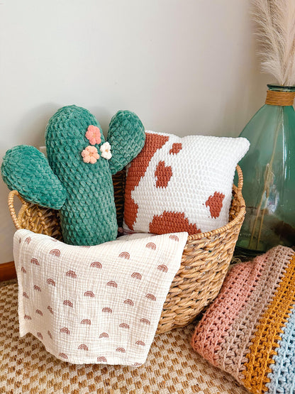 Cactus Pillow Crochet Pattern (PDF Pattern)