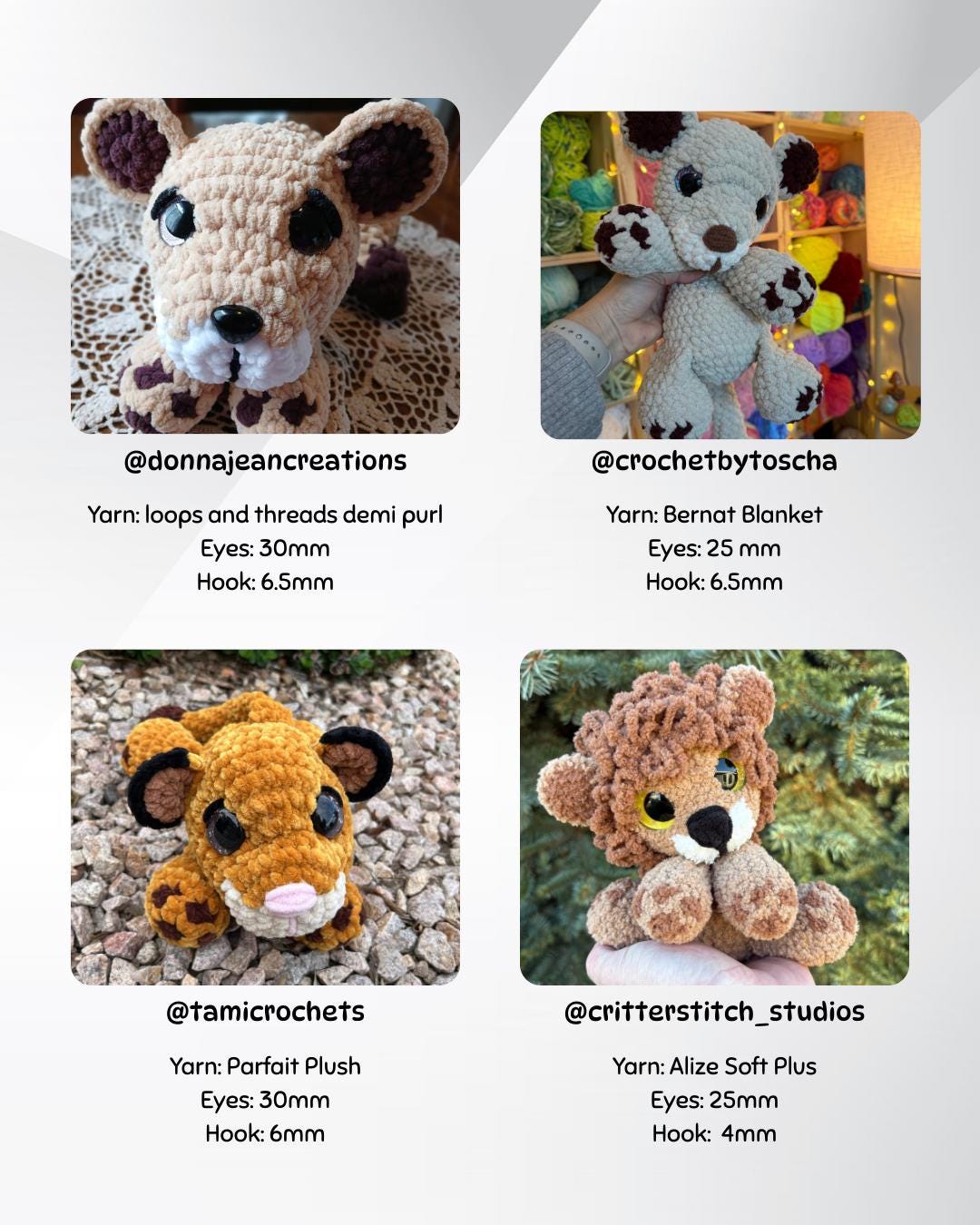 SnuggleBeansCrochet Libby & Lester the Lion Crochet Pattern Low-Sew Amigurumi PDF