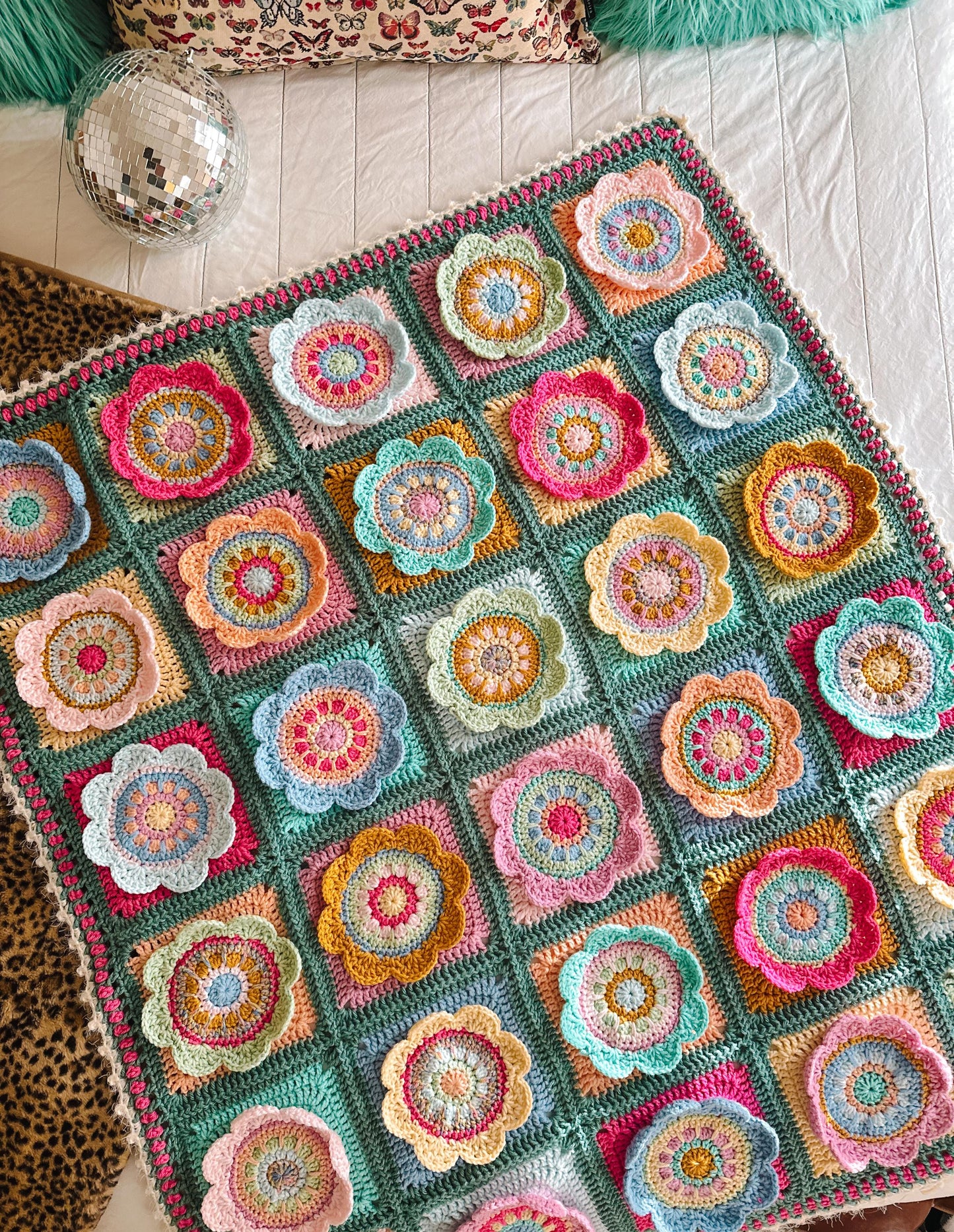 Wynona Bloom Blanket Granny Square Crochet Pattern with Video Help (PDF Pattern)