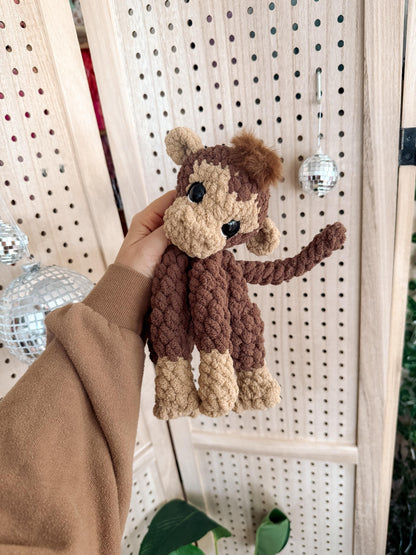 Memphis the Monkey Snuggler and Stuffie Crochet Pattern Bundle PDF