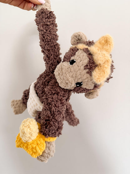 BkayCrochetCo No Sew Memphis the Monkey SNUGGLER Amigurumi Crochet Pattern PDF