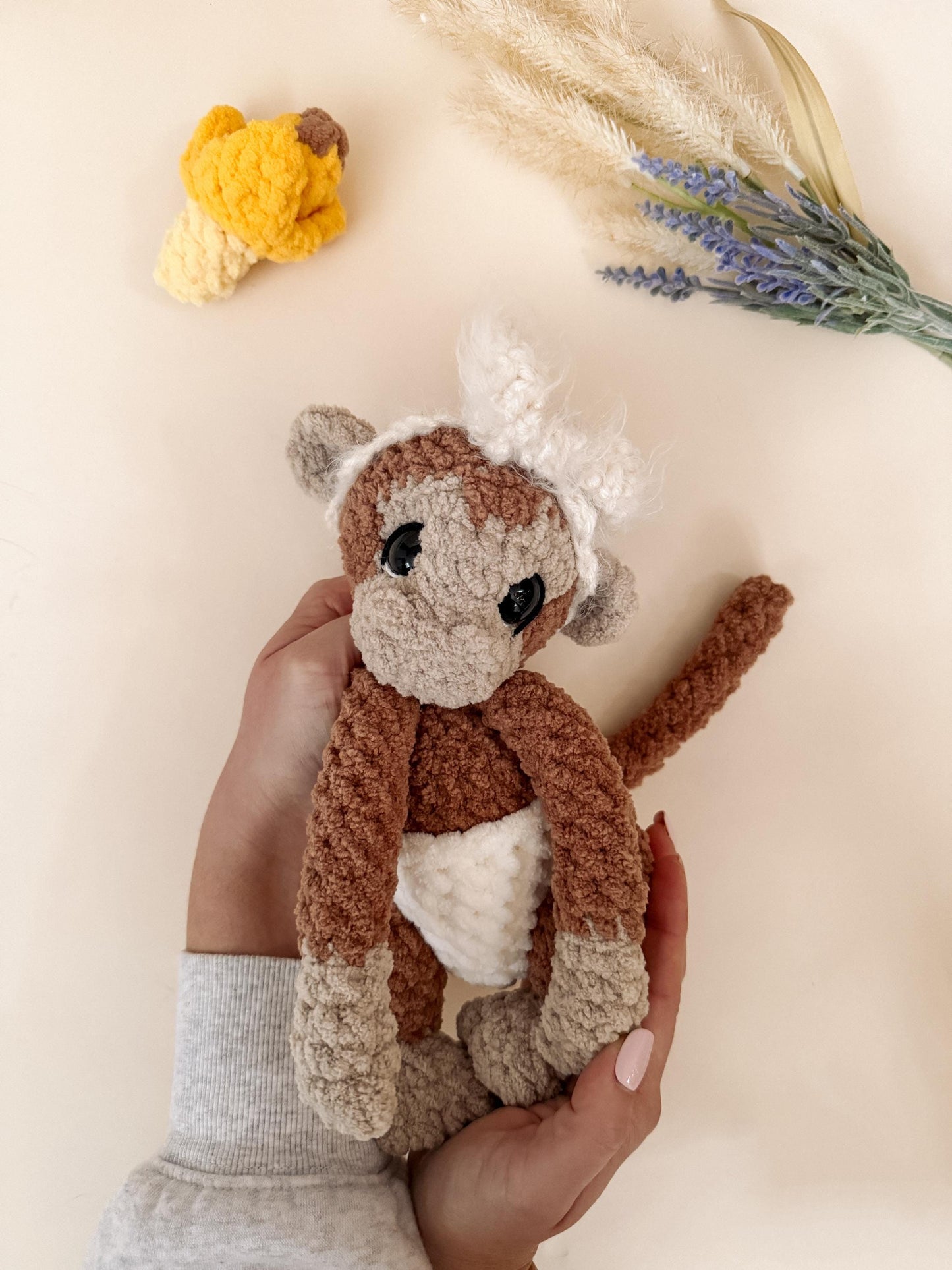 BkayCrochetCo Memphis the Monkey STUFFIE Amigurumi Crochet Pattern PDF