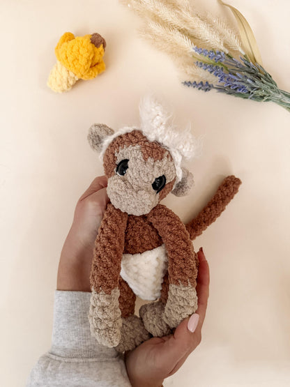 BkayCrochetCo Memphis the Monkey STUFFIE Amigurumi Crochet Pattern PDF