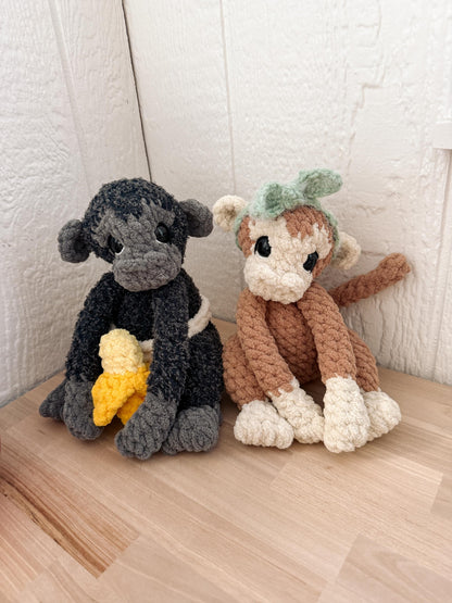 BkayCrochetCo Memphis the Monkey STUFFIE Amigurumi Crochet Pattern PDF