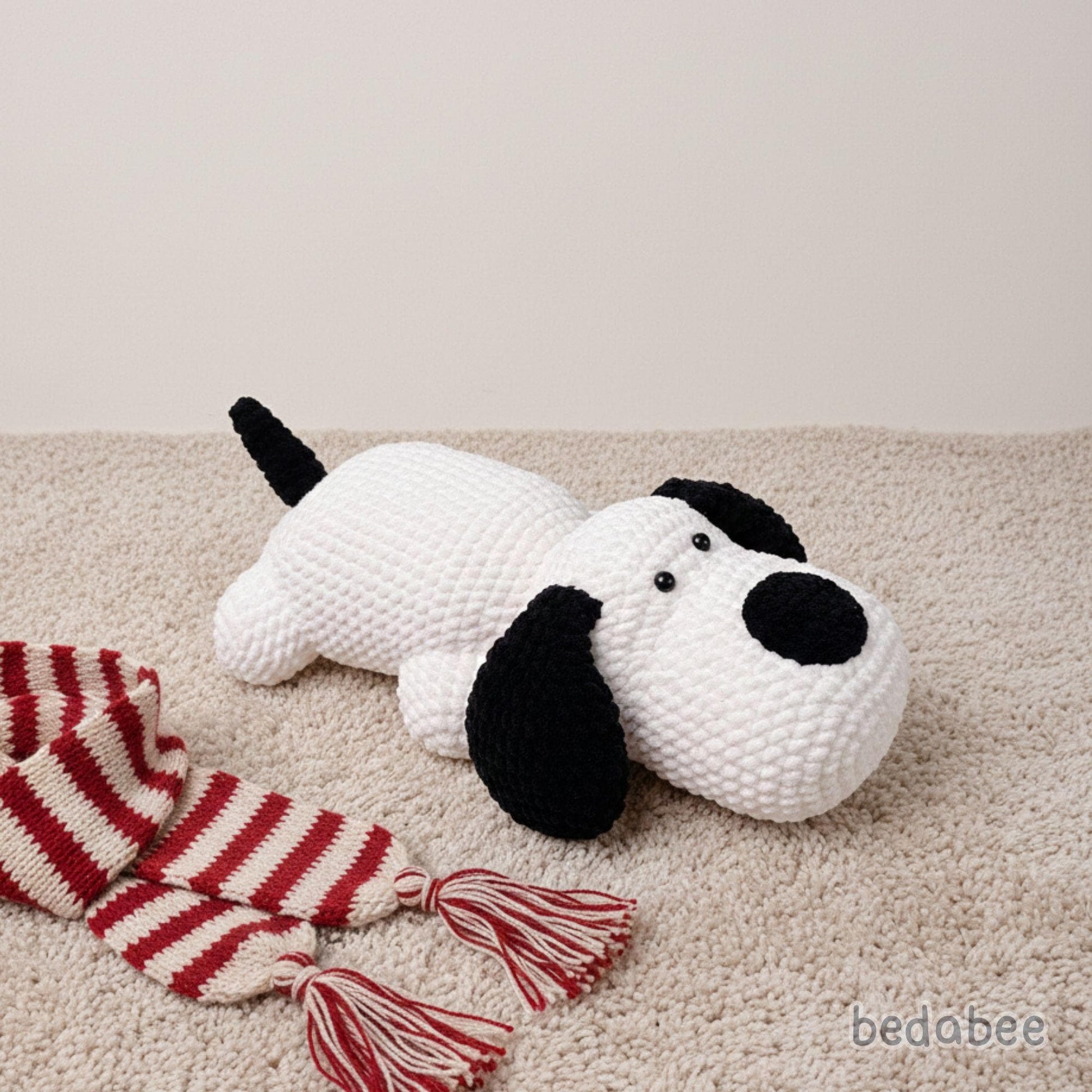 Bedabee Sleepy Puppy Dog Crochet Pattern Amigurumi PDF Tutorial