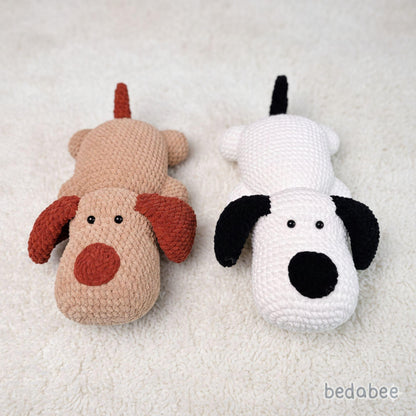 Bedabee Sleepy Puppy Dog Crochet Pattern Amigurumi PDF Tutorial
