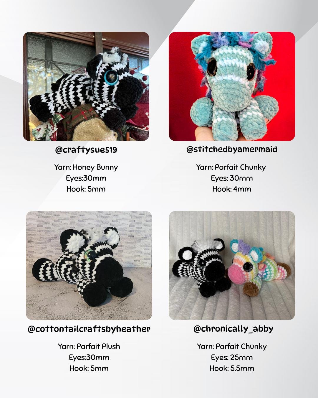 SnuggleBeansCrochet Zippy the Zebra Crochet Pattern Sploot Series PDF