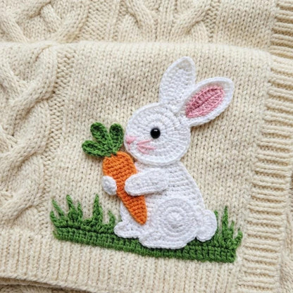 Hooktasyy Bunny Applique Crochet Pattern Easter Day Gift Tag PDF