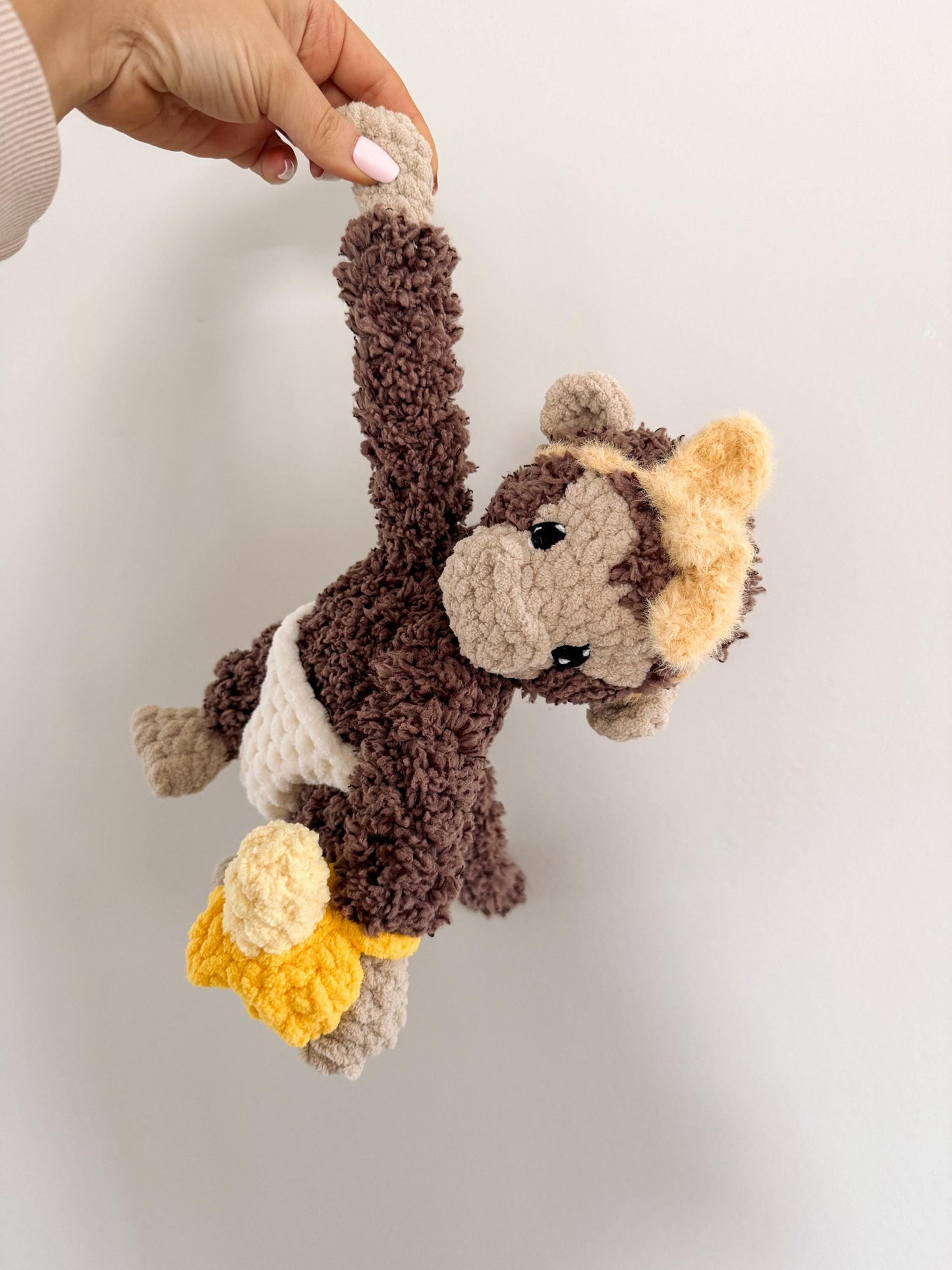 Memphis the Monkey Snuggler and Stuffie Crochet Pattern Bundle PDF