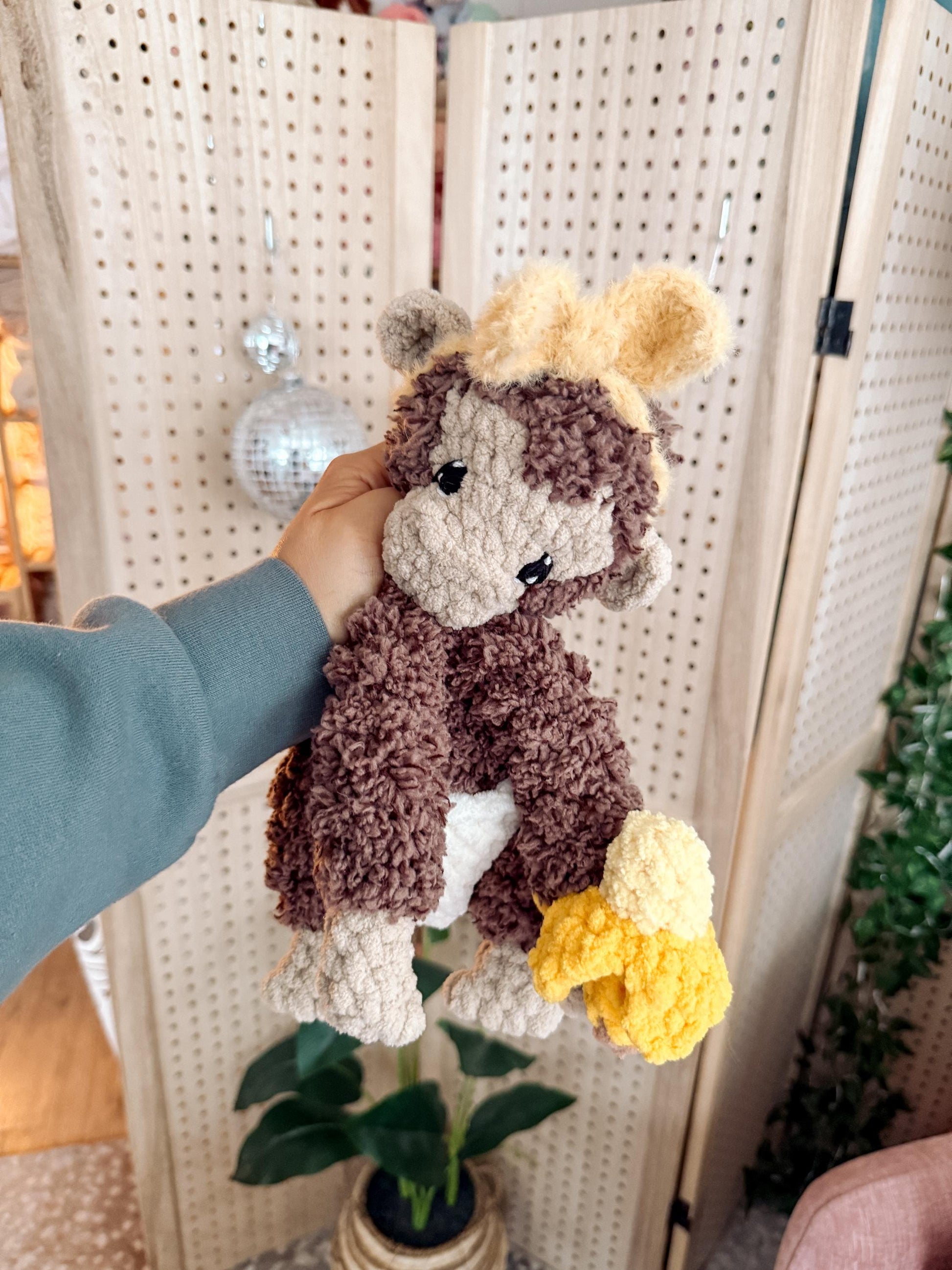 Memphis the Monkey Snuggler and Stuffie Crochet Pattern Bundle PDF