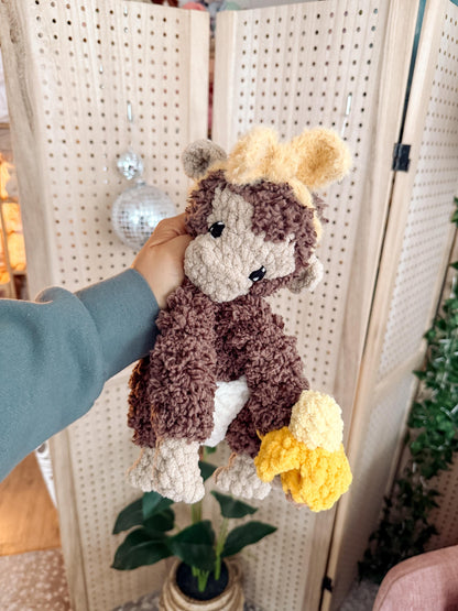 Memphis the Monkey Snuggler and Stuffie Crochet Pattern Bundle PDF