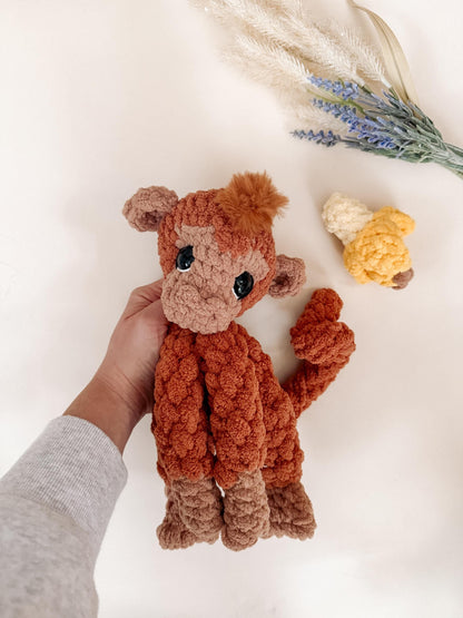 BkayCrochetCo No Sew Memphis the Monkey SNUGGLER Amigurumi Crochet Pattern PDF