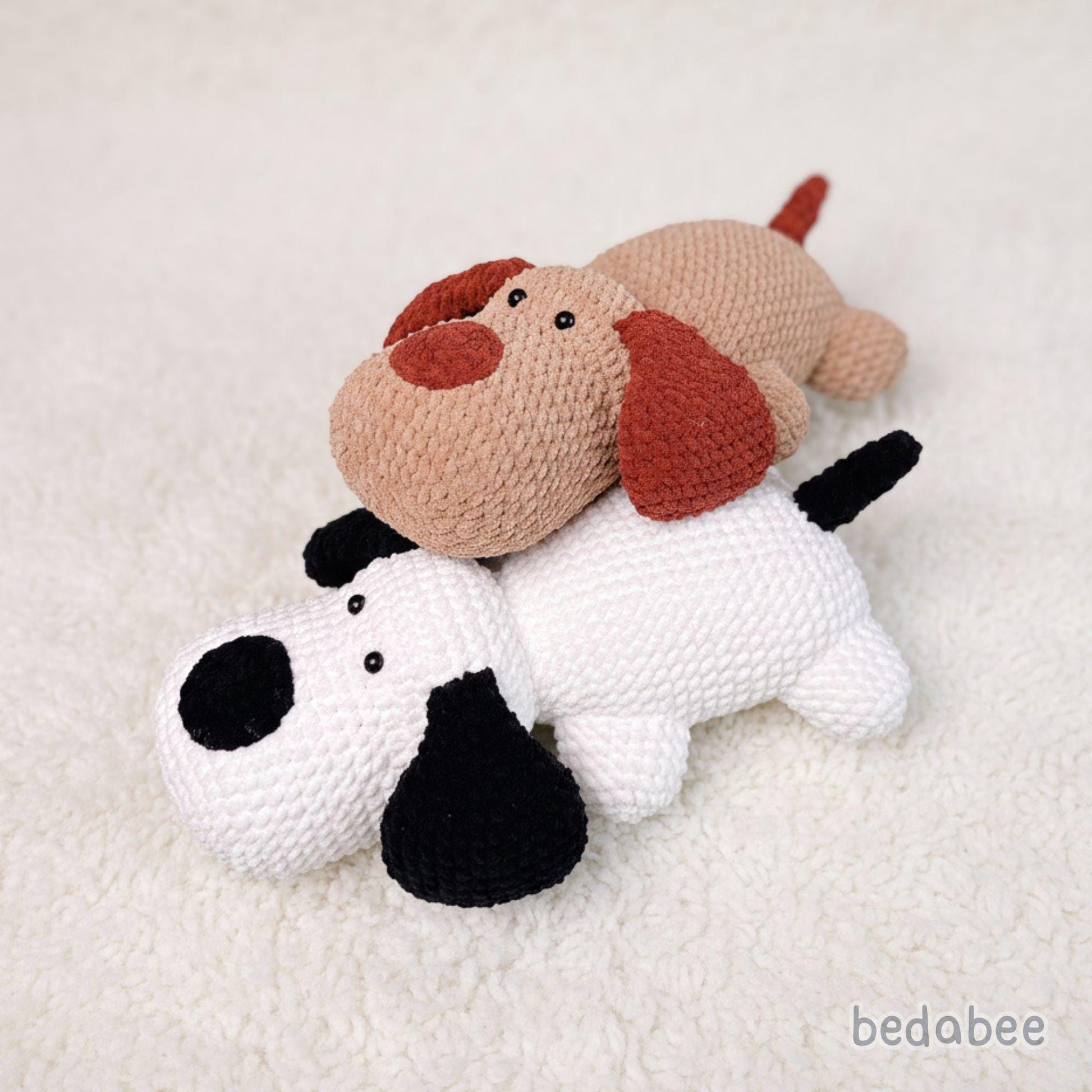 Bedabee Sleepy Puppy Dog Crochet Pattern Amigurumi PDF Tutorial