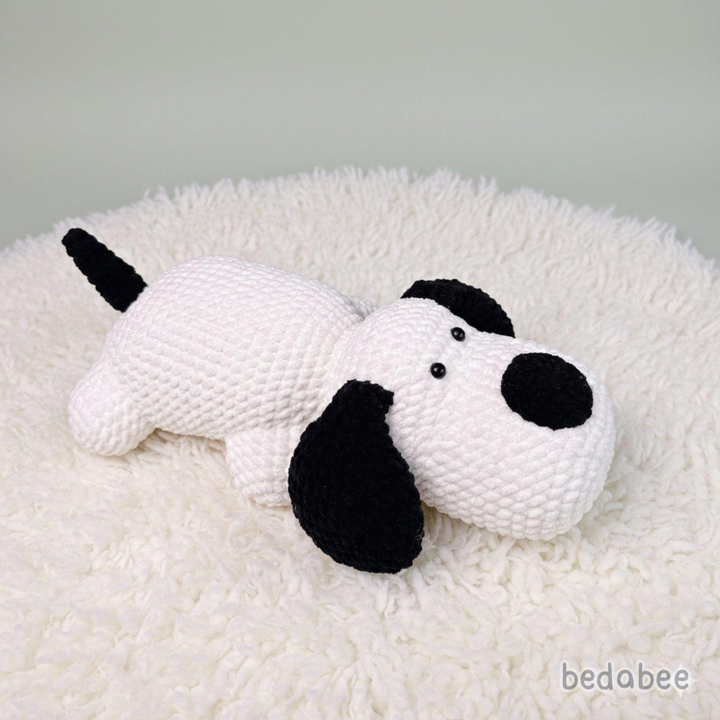Bedabee Sleepy Puppy Dog Crochet Pattern Amigurumi PDF Tutorial