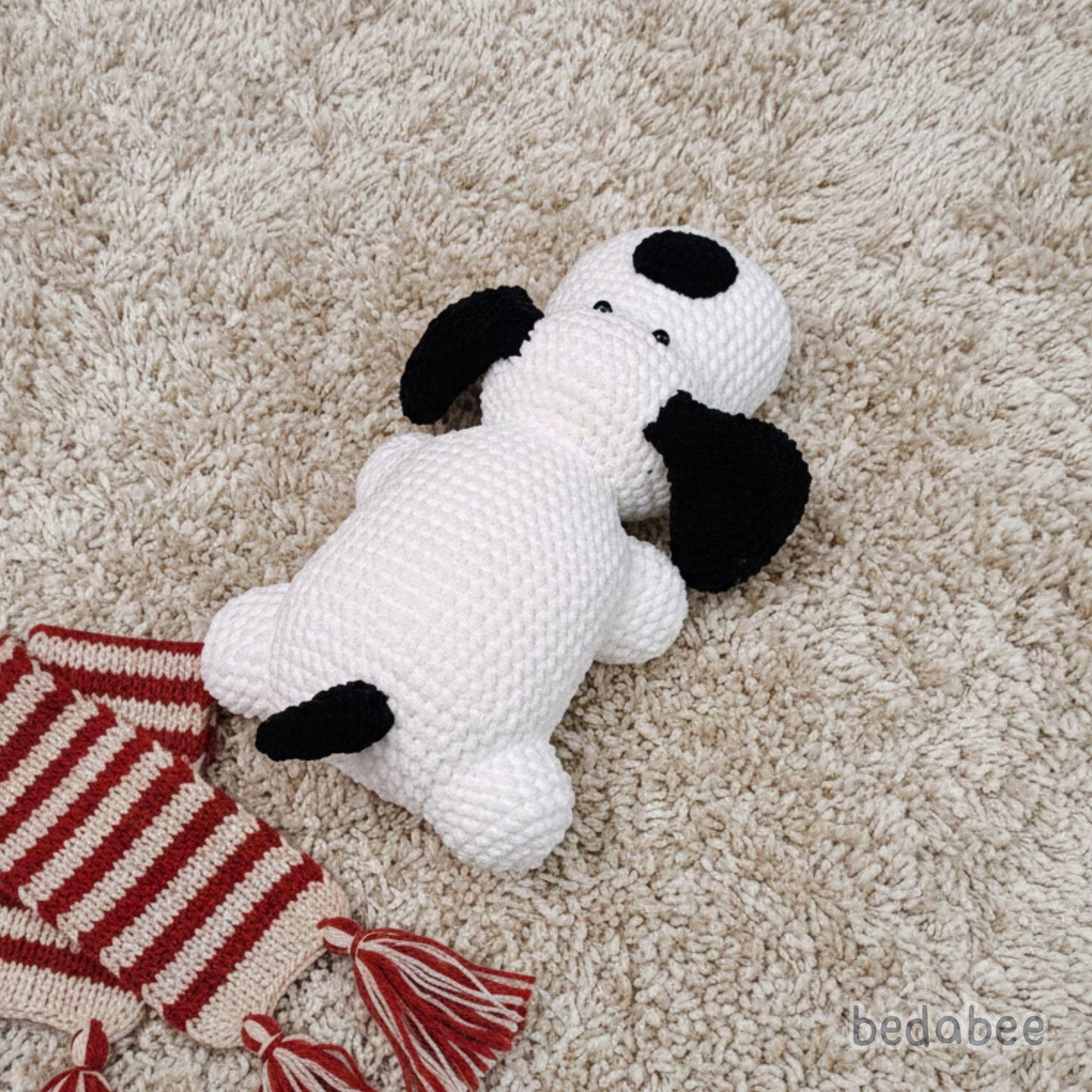 Bedabee Sleepy Puppy Dog Crochet Pattern Amigurumi PDF Tutorial