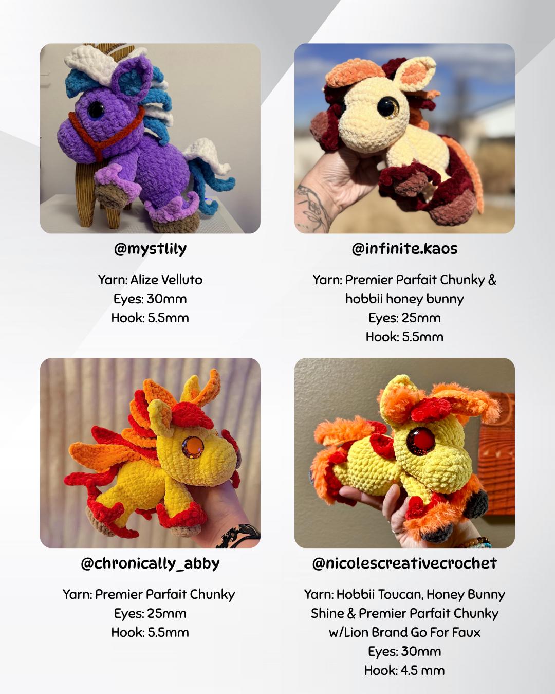 SnuggleBeansCrochet Hailey the Horse Crochet Pattern Bundle Sploot Series PDF