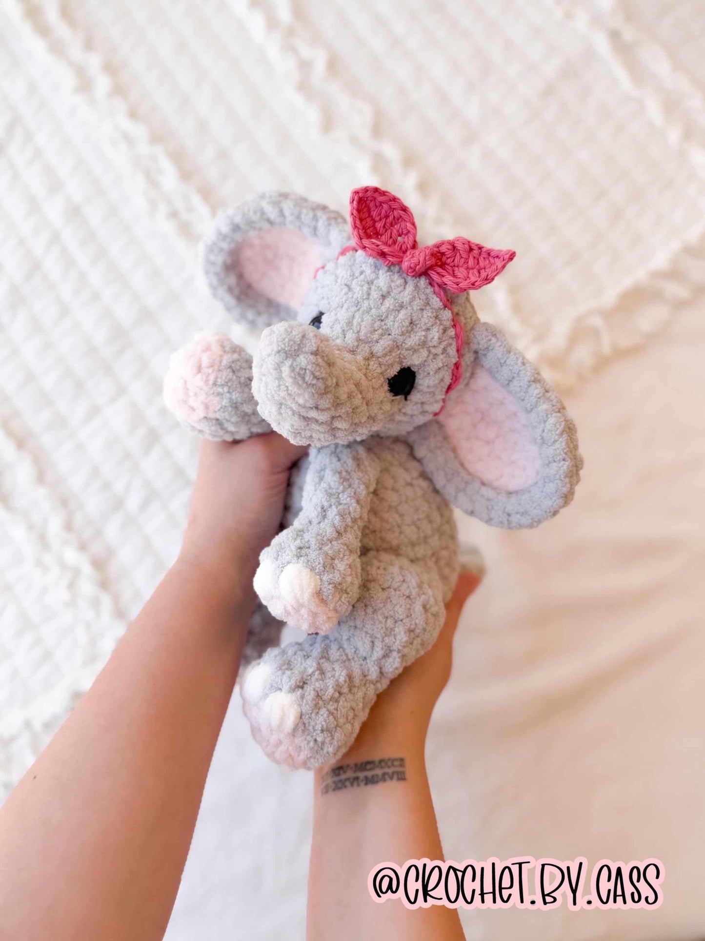 BkayCrochetCo May the Elephant STUFFIE Amigurumi Crochet Pattern PDF