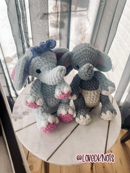 BkayCrochetCo May the Elephant STUFFIE Amigurumi Crochet Pattern PDF