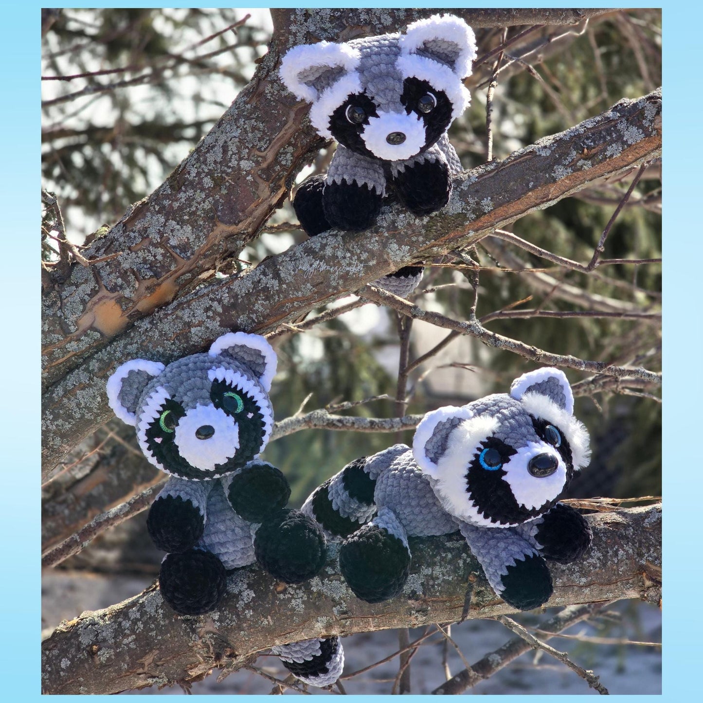 SnuggleBeansCrochet Raisin the Raccoon Intermediate Crochet Pattern