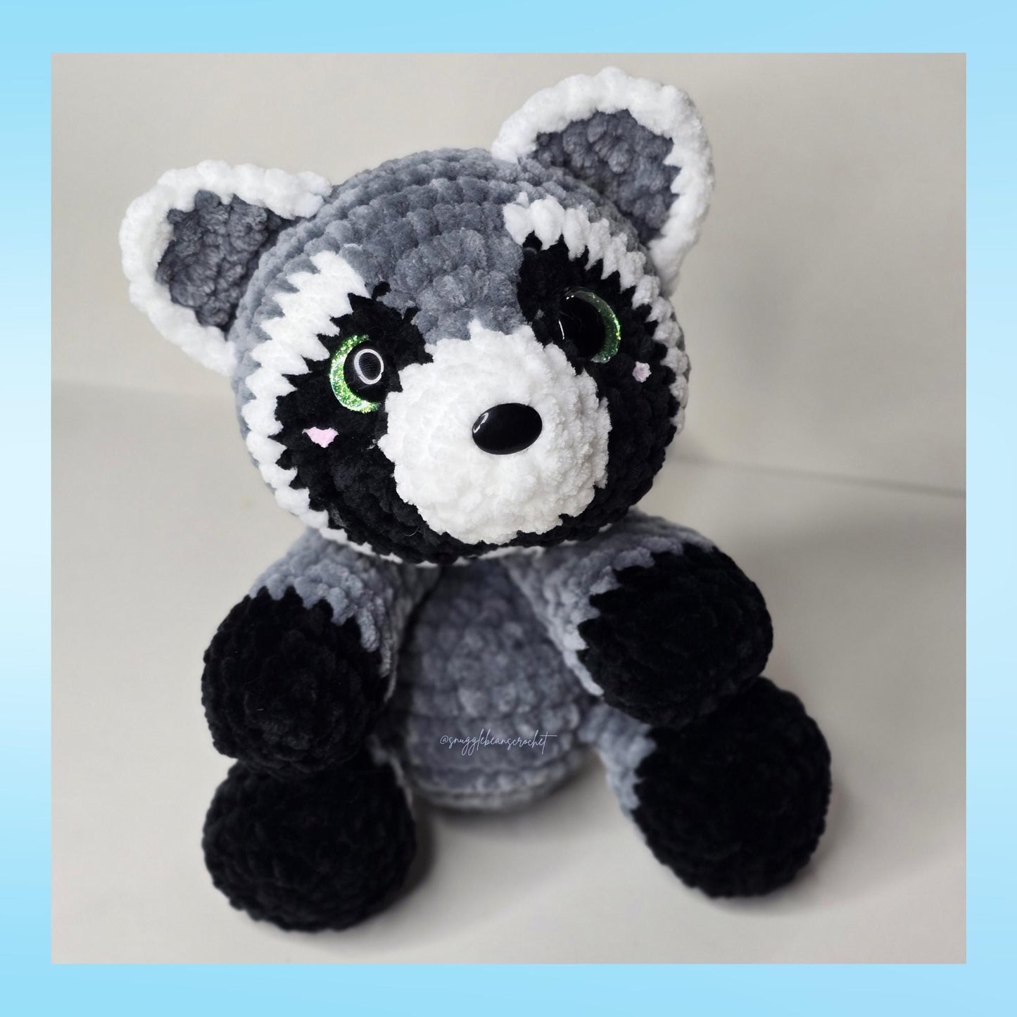 SnuggleBeansCrochet Raisin the Raccoon Intermediate Crochet Pattern