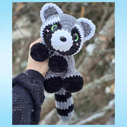 SnuggleBeansCrochet Raisin the Raccoon Intermediate Crochet Pattern