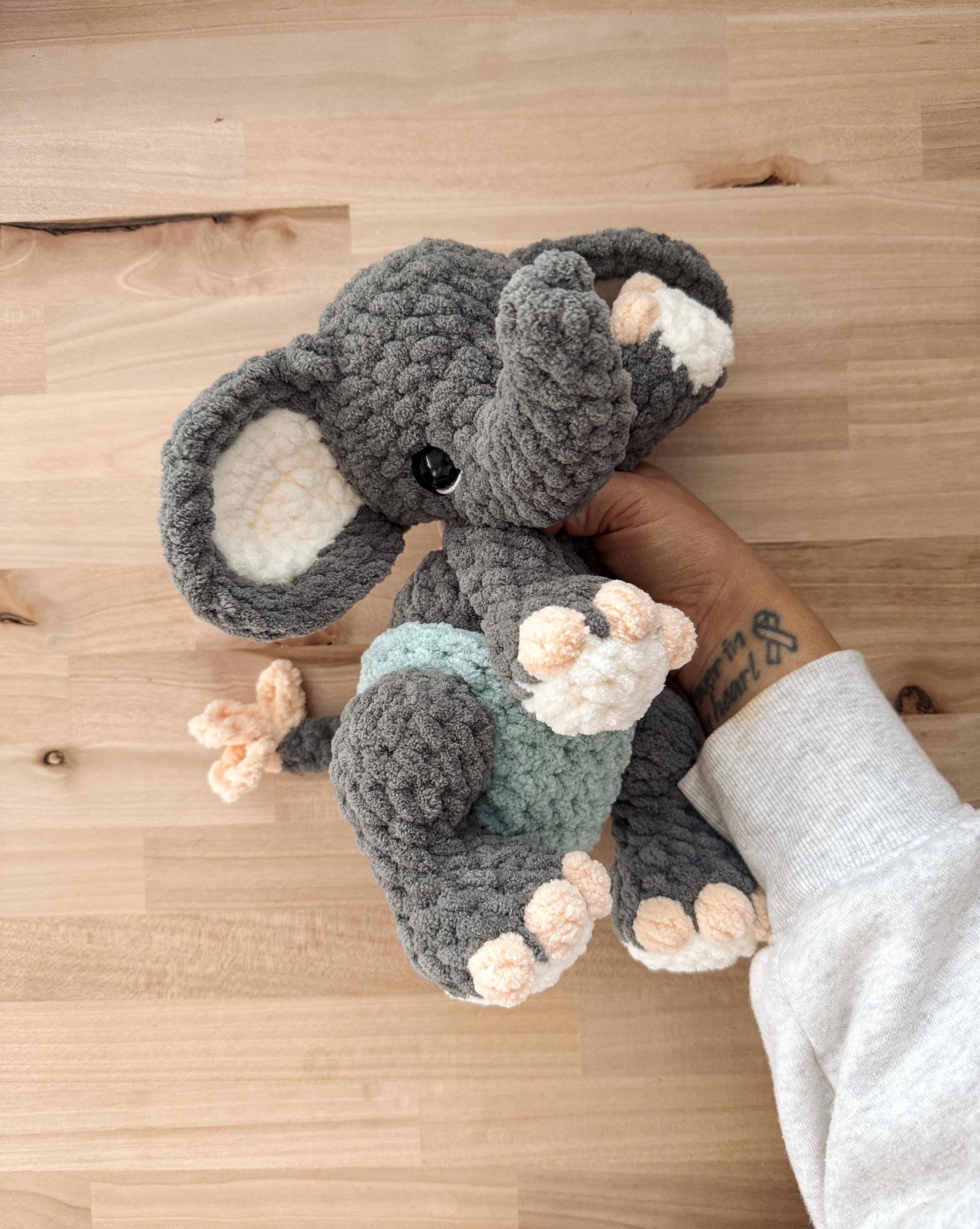 BkayCrochetCo May the Elephant STUFFIE Amigurumi Crochet Pattern PDF