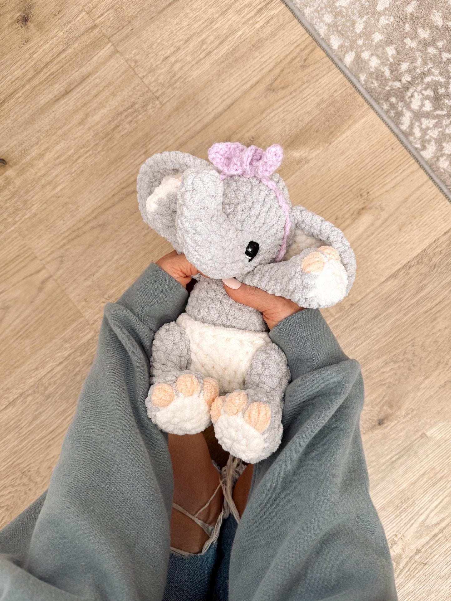 BkayCrochetCo May the Elephant STUFFIE Amigurumi Crochet Pattern PDF