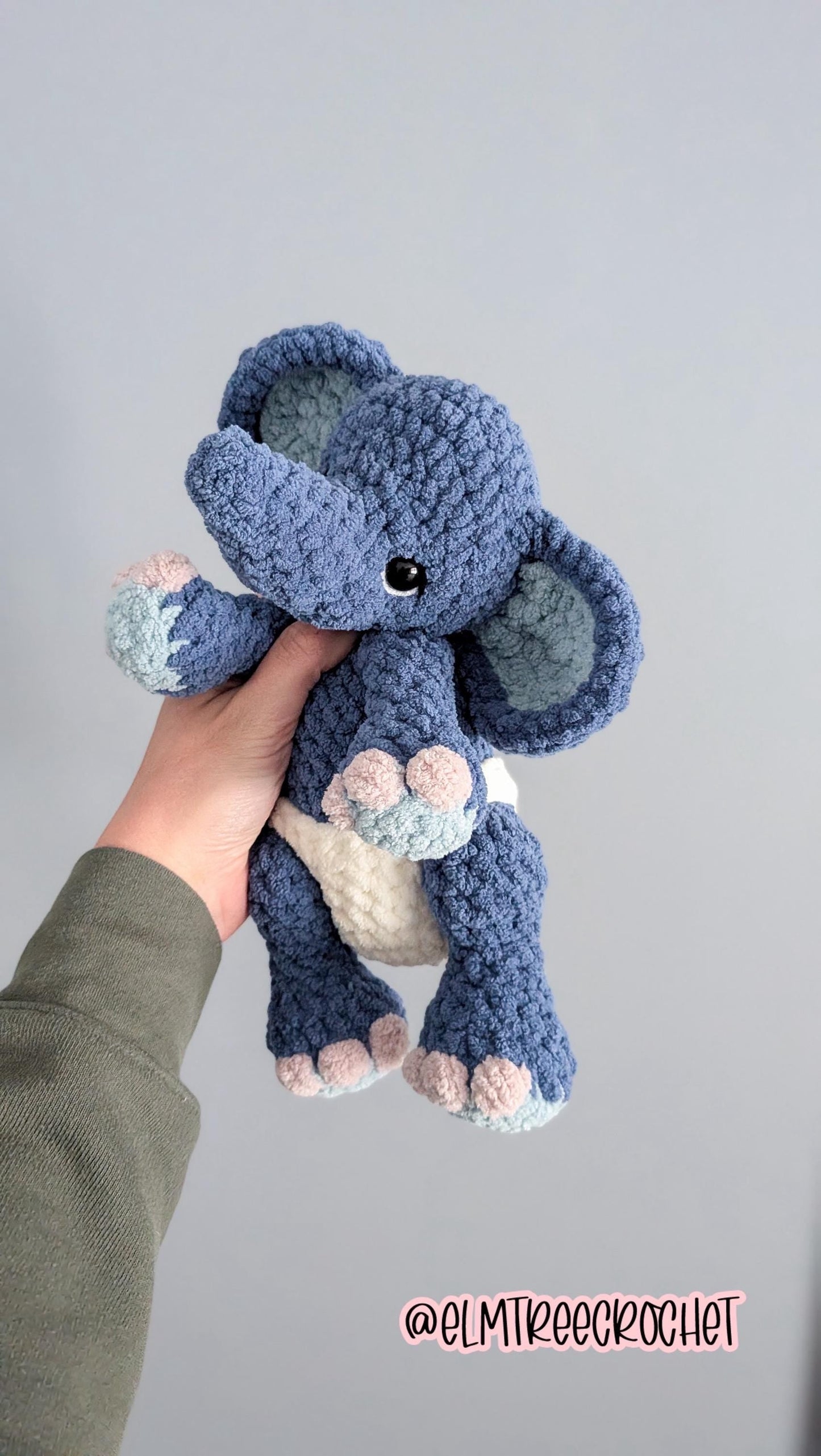 BkayCrochetCo May the Elephant STUFFIE Amigurumi Crochet Pattern PDF