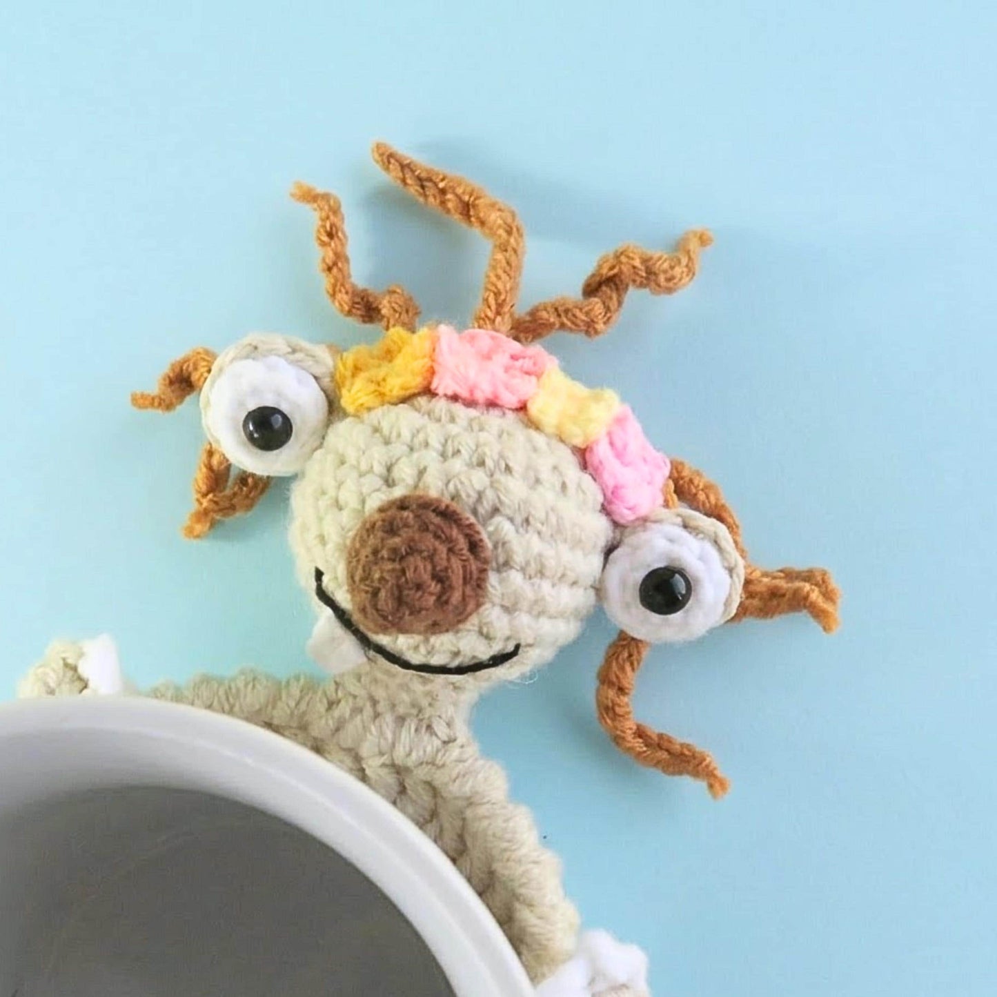 Hooktasyy 3-in-1 Sloth & Squirrel Popping Coaster Beginner Crochet Pattern PDF