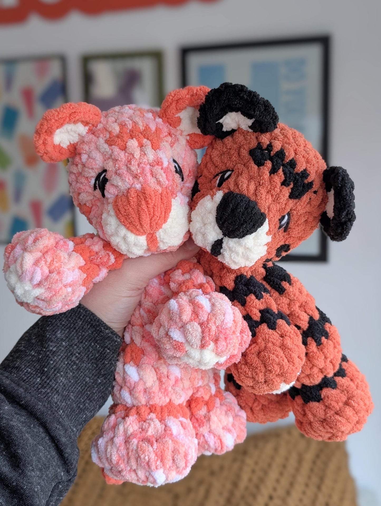 BkayCrochetCo Tux the Tiger SNUGGLER No Sew Amigurumi Crochet Pattern PDF