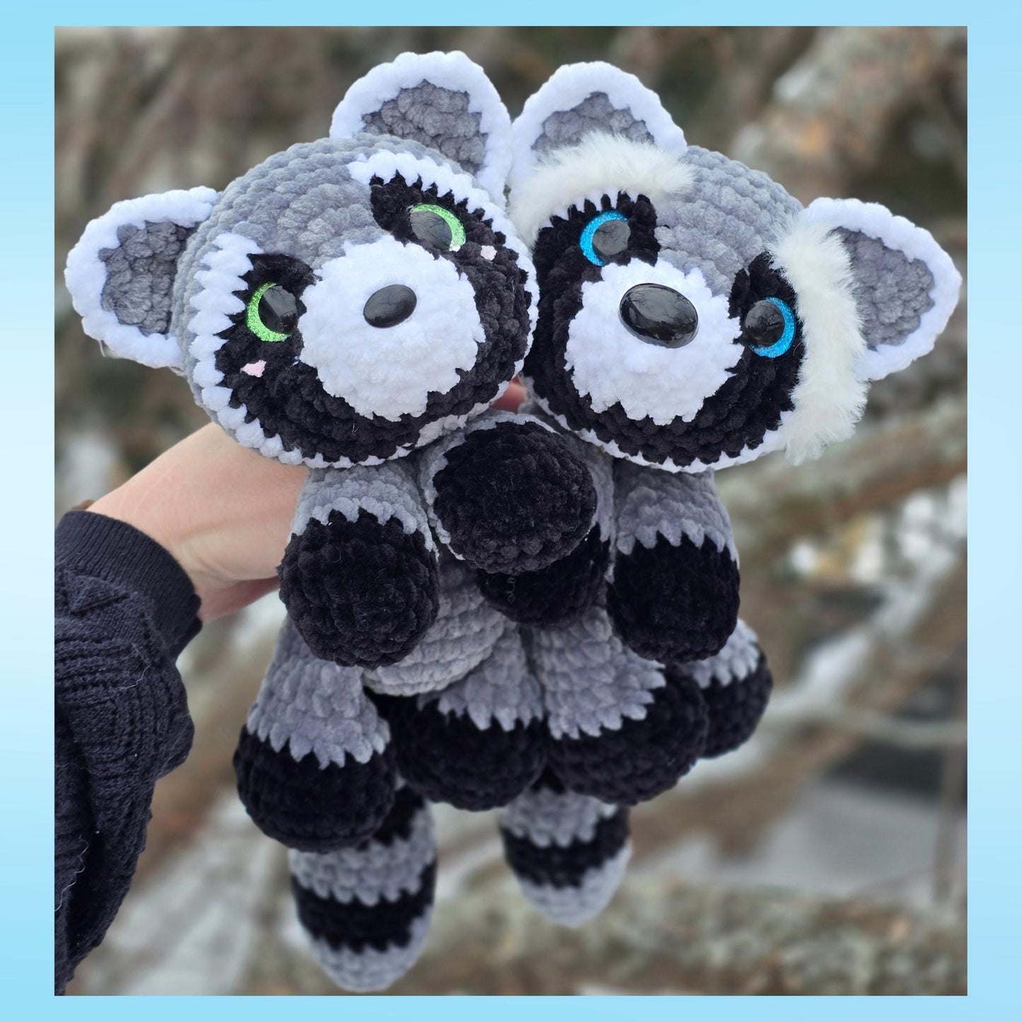 SnuggleBeansCrochet Raisin the Raccoon Intermediate Crochet Pattern