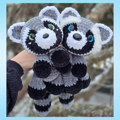 SnuggleBeansCrochet Raisin the Raccoon Intermediate Crochet Pattern