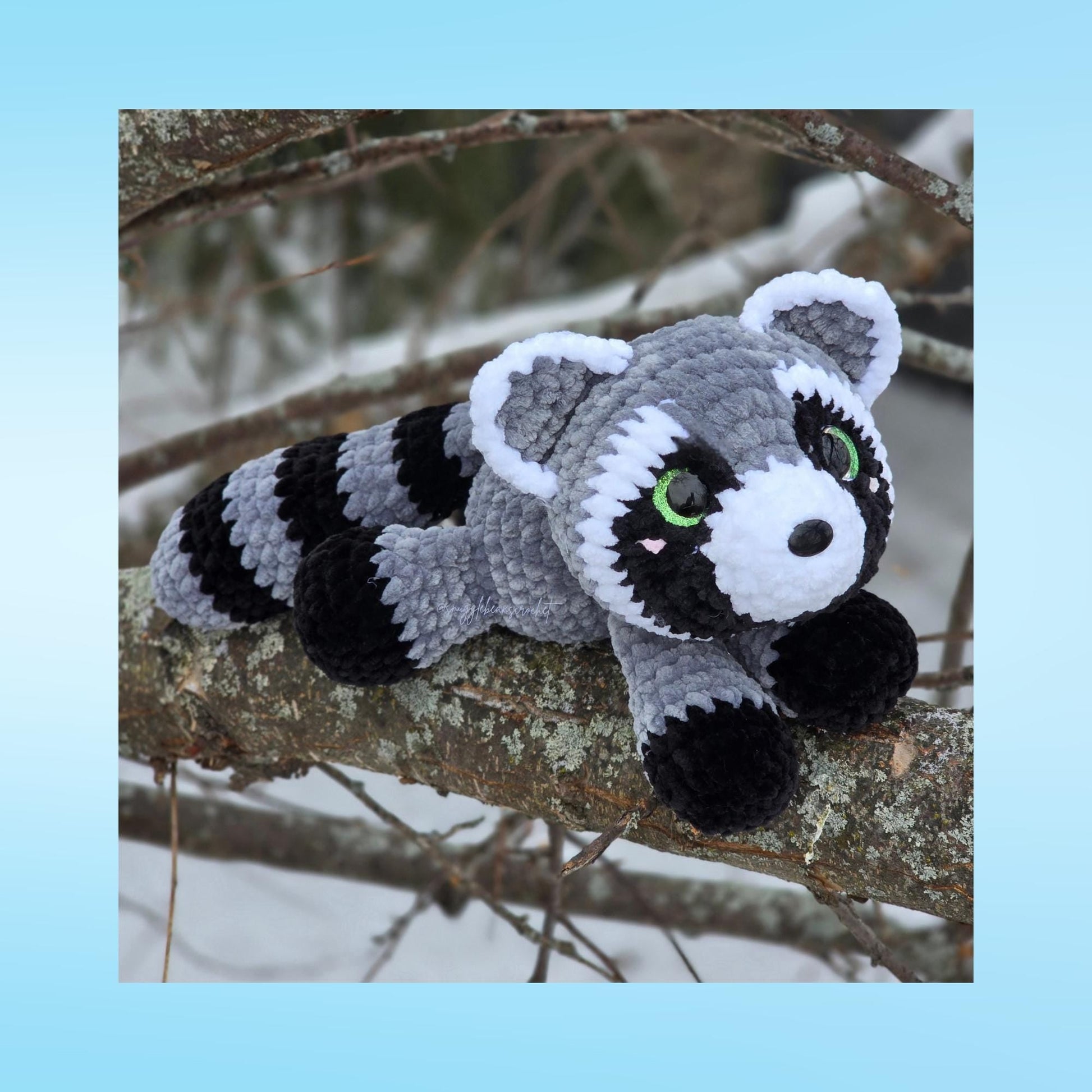 SnuggleBeansCrochet Raisin the Raccoon Intermediate Crochet Pattern